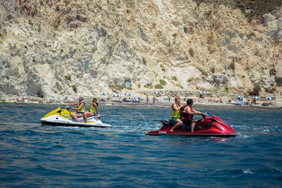 Santorini:Volcanic Beaches Cruise With Jet Ski - Starting at St. George Beach