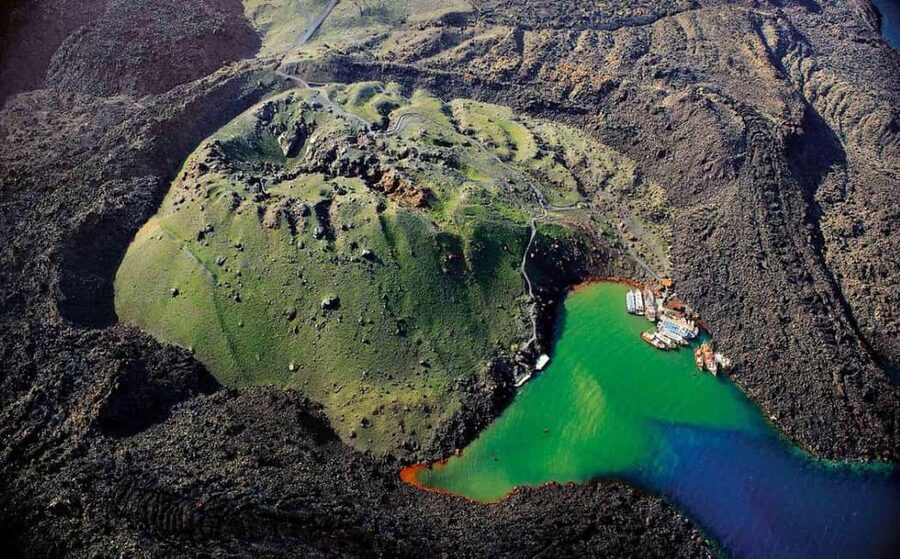 Santorini Volcano, Hot Springs Adventure - A boat ride across Santorini’s caldera