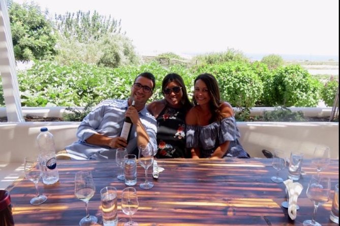 Santorini Wine Adventure with 12 Wine Tastings, Tapas and Sunset - Meeting your guide and getting around Santorini