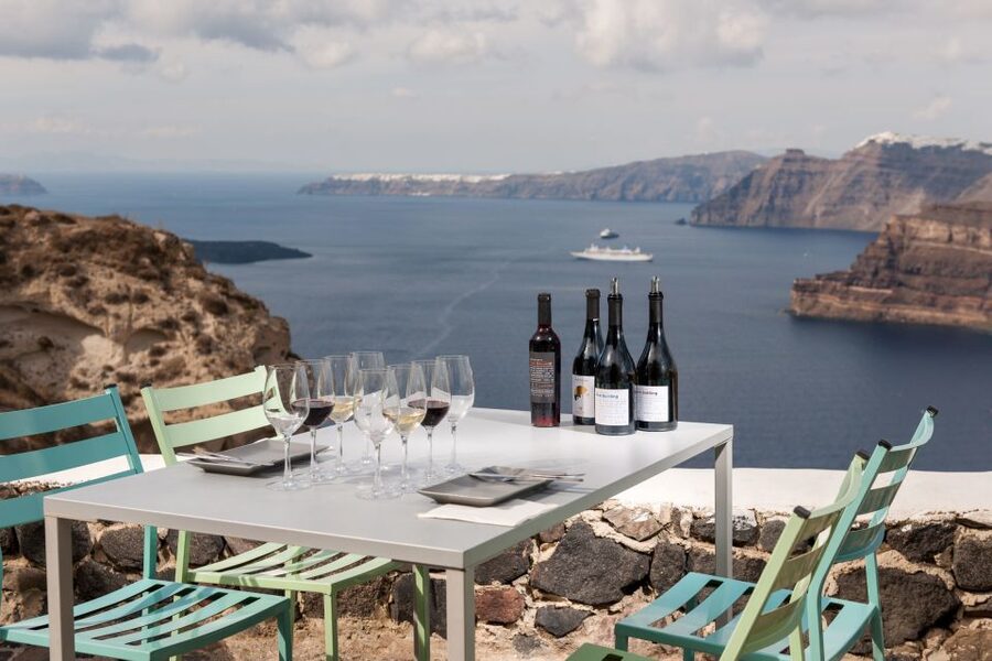 Santorini Wine Roads: Tour of 3 Wineries with a Sommelier - Stop two: the vineyard and the basket-shaped vines