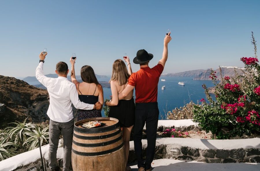 Santorini: Wine Tasting Tour to 3 Wineries with Transfer - Koutsoyannopoulos Wine Museum below ground