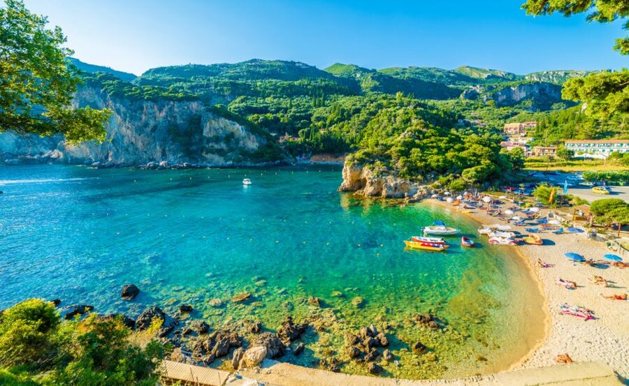 Saranda: Corfu Town and Palaiokastritsa Day Trip with Cruise - The drive west to Palaiokastritsa