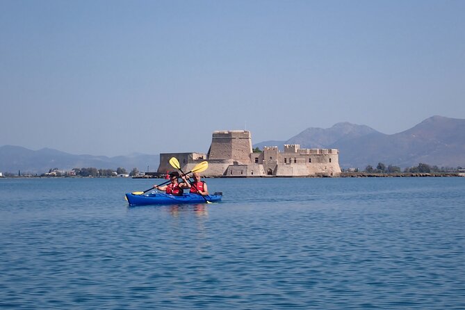 Sea Kayak Nafplio - Medieval Castles Tour - Circling Akronafplia Fortress at water level