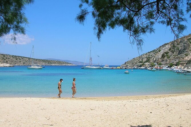 Semi-private Antiparos & Caves Blue Lagoon OR Rina Cave & Small Cyclades - What the Naxos yacht day is really like
