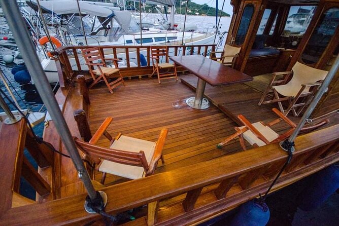 SemiPrivate Trip on 50ft Traditional Wooden Boat with Greek Lunch - Kastani combines beach views and lunch