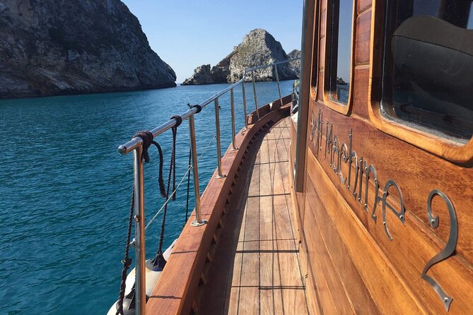 SemiPrivate Trip on 50ft Traditional Wooden Boat with Greek Lunch - When the boat stays around Skiathos