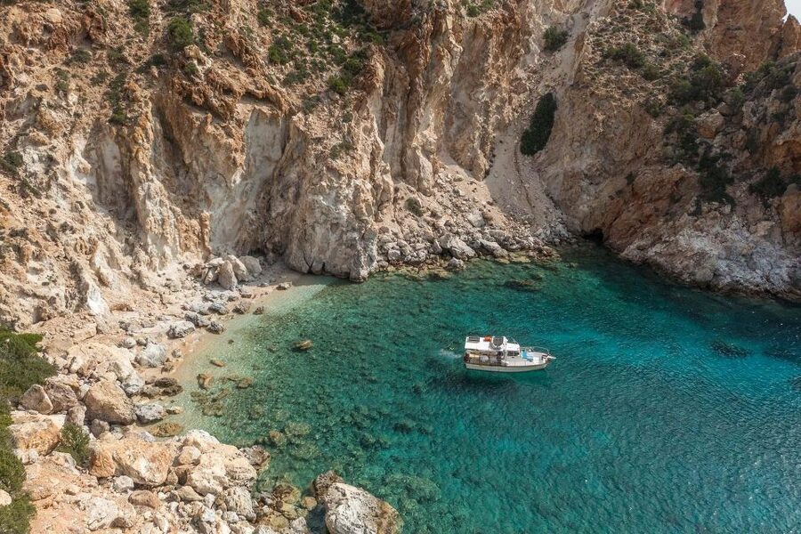 Shared Morning Cruise from Pollonia to Polyaigos - Sea caves, volcanic rock, and a quieter coast