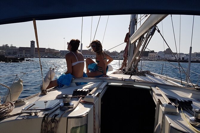 Single day Sail boat cruise with swimming, snorkeling, drinks and lunch - Sailing along Rhodes’ east coast