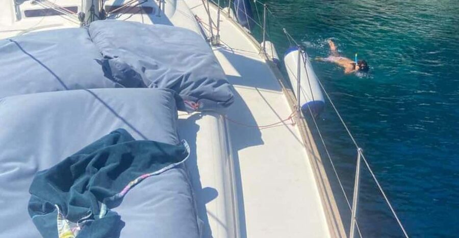 Skiathos: day sailing trip with swim stops and lunch - Setting sail from Skiathos port