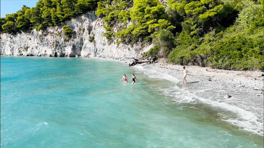 Skiathos: Mamma Mia Island and Beach Day Cruise - Kastani Beach and the first swim