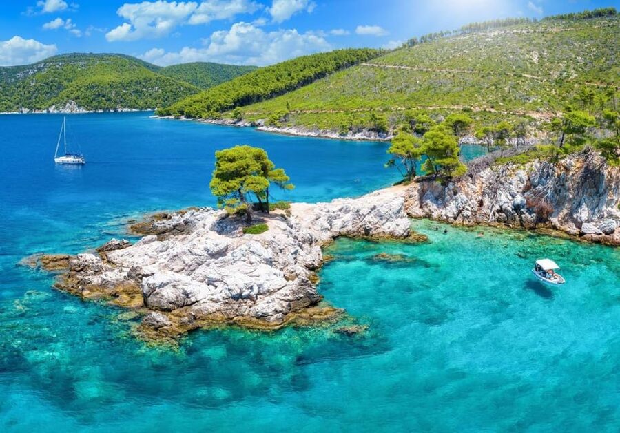 Skopelos: Mamma Mia Experience - The Three Trees and the return to Skopelos Town