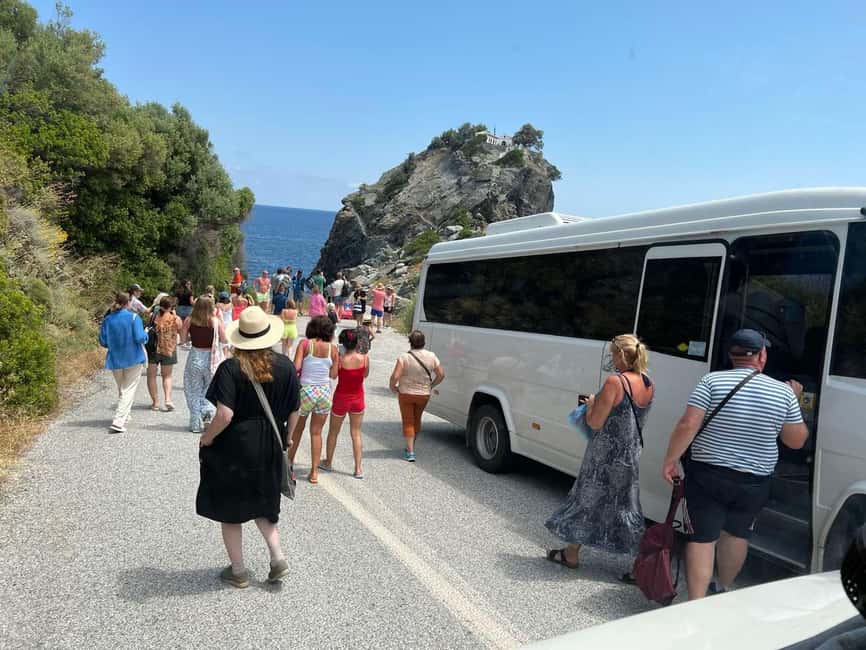 Skopelos: Mamma Mia Tour - The winding ride between the two film sites
