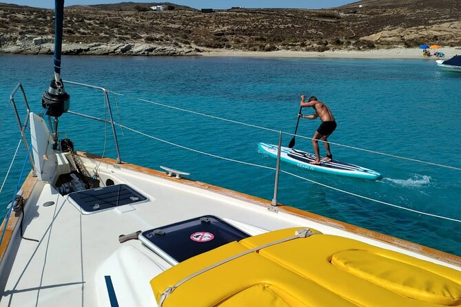 Small group,pass by Delos,swim in Rhenia,snap LVenice, free trans - Returning past Little Venice