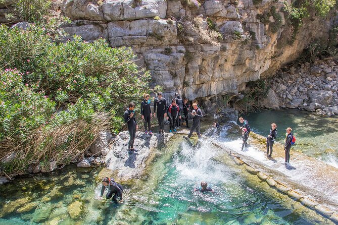 Snorkeling Trip to Kourtaliotiko Gorge Waterfalls, Plakias, Crete - Following the stream toward the natural lagoon