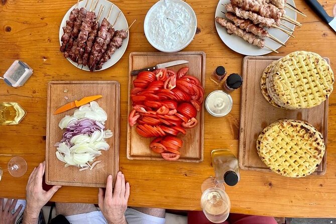 Souvlaki Cooking Class with Locals – Transfer Included - Grilling pork and chicken souvlaki
