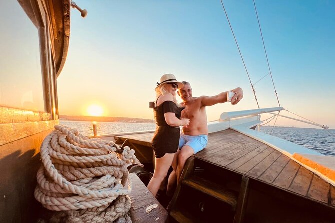 Sunset Cruise with Greek BBQ & Unlimited Aperol Spritz, Beer Wine - Greek BBQ, chicken skewers, and what dinner really means