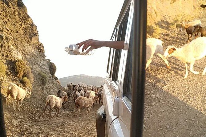 Sunset Jeep Tour in Crete - Karfi at sunset, with prosecco and fruit