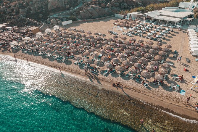 Super Paradise Beach Mykonos Seaside Sunbed (1st row) - Timing, reservations, and cancellation