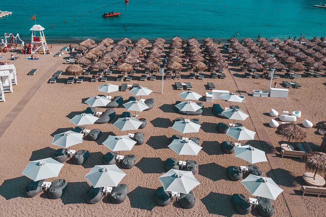 Super Paradise Beach Mykonos Seaside Sunbed (3rd & 4th row) - Arrival by Road, Bus, or Cruise Transfer