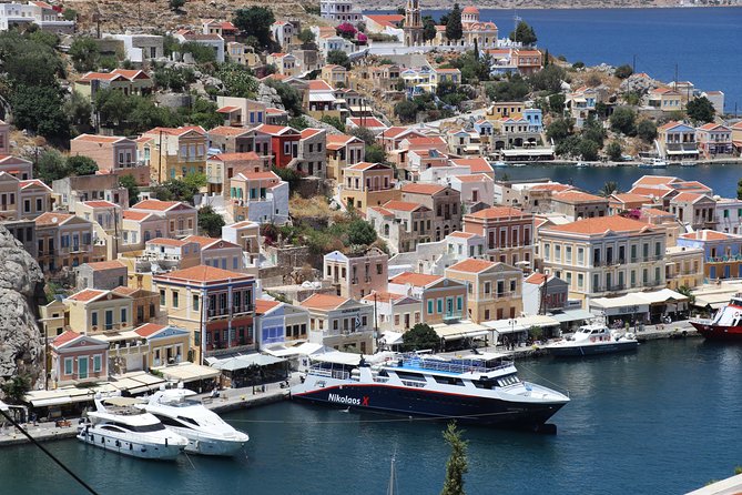 Symi Island from Rhodes with transfers from Ialysos and Ixia - The St. George Bay swim stop