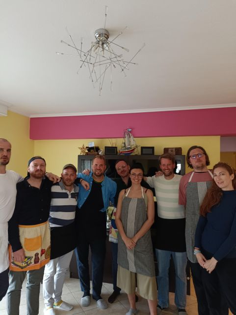Thessaloniki: Cooking & Dining Experience with Greek Family - Meze, wine, ouzo, and a very full table