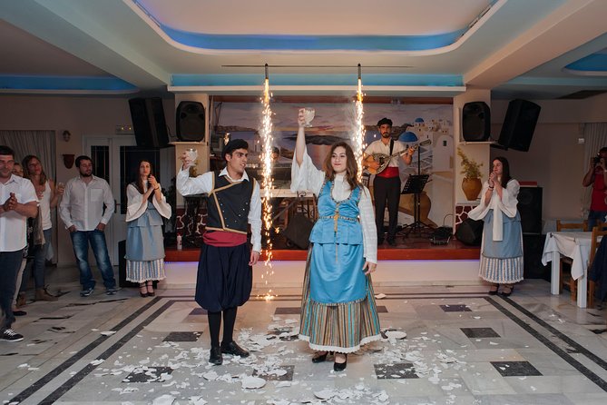 Traditional Greek Night live Music & Dinner Show in Santorini - The 9 pm show: music, costumes, and Greek dance