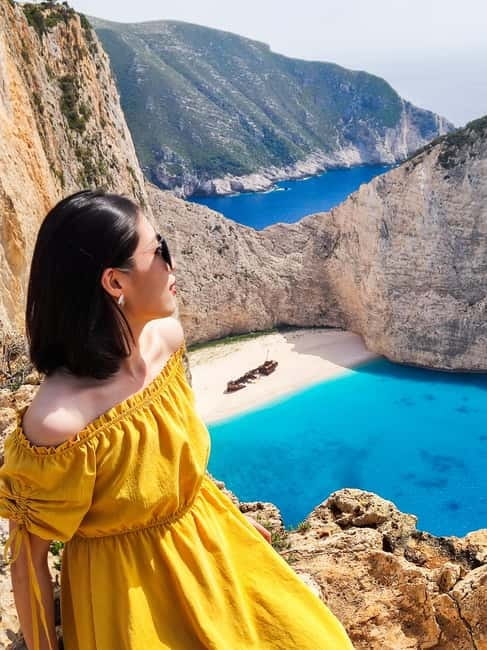 Zakinthos: Shipwreck Beach and Blue Caves Land and Sea Tour - Xygia Sulfur Beach brings the first swim