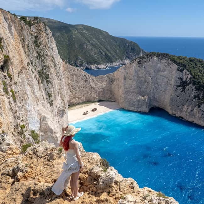 Zakinthos: Shipwreck Beach and Blue Caves Land and Sea Tour - Makris Gialos offers a quick coastal pause