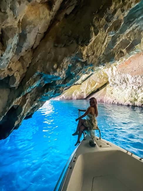 Zakinthos: Shipwreck Beach and Blue Caves Land and Sea Tour - Maravelia Cave and Poseidon’s Face keep the boat moving
