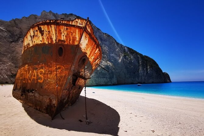 Zakynthos Early Morning Small Group Tour Shipwreck & Blue Caves - Porto Vromi and the first boat ride