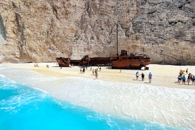 Zakynthos Half day tour Shipwreck beach Blue Caves by small boat - Swimming inside the Blue Caves