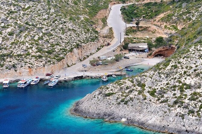 Zakynthos Shipwreck Beach with Blue Caves Land and Sea Tour - Makris Gialos and Xigia finish the coastal circuit