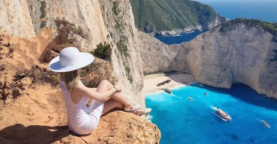 Zakynthos Small Group Tour Shipwreck & Blue Caves Land & Sea - Anafonitria brings lunch and a slower hour