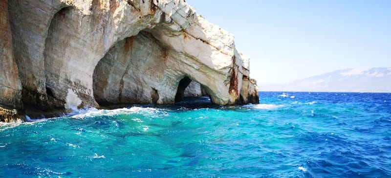 Zakynthos: Xigia, Navagio Shipwreck and Blue Caves Boat Tour - Leaving Alykes and heading north