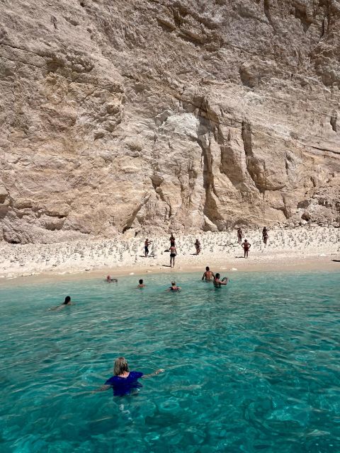 Zante: Half-Day Tour to Navagio, Blue Caves & White Beach - White Beach and the best swimming break